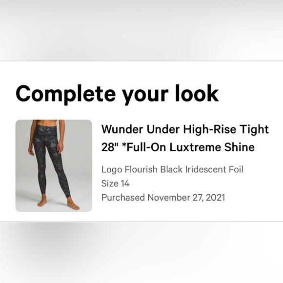 Lululemon wunder under high rise 28” luxtreme - Picture 6 of 7